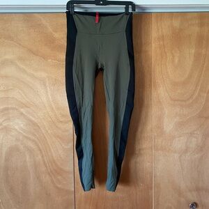 SPANX Olive and Black Leggings